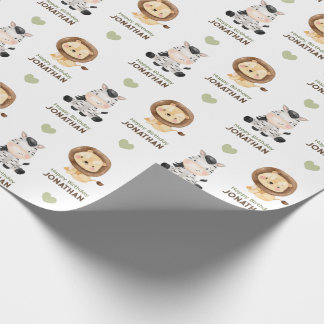 Safari Animals Wild One Wrapping Paper Geschenkpapier