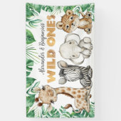 Safari Animals Wild Ones Birthday Banner (Vertikal)