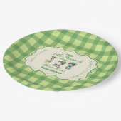 Safari Animlas Lucky Little Kleeblatt Pappteller (Schrägansicht)