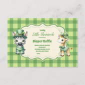 Safari Animlas Lucky Little Shamr Diapper Raffle Begleitkarte (Vorderseite)