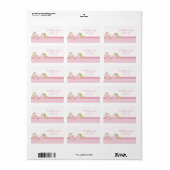 Safari Babiez Birdie Address Label Rosa Adressaufkleber (Vorne)