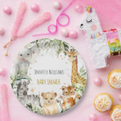Safari Baby Animals Baby Dusche Pappteller (Party)