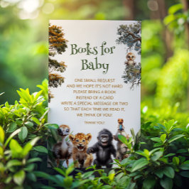 Safari Baby Animals Baby Showbucher Begleitkarte