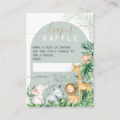 Safari Baby Animals Baby Shower Diaper Raffle Begleitkarte (Vorderseite)