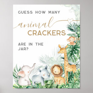 Safari Baby Animals Baby Showspiel Poster