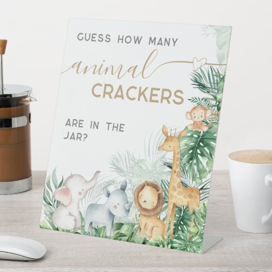 Safari Baby Animals Baby Showspiel Sockelschild (In Situ)