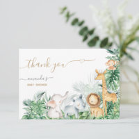 Safari Baby Animals Greenery Baby Shower