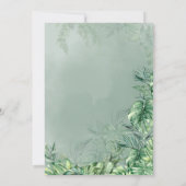 Safari Baby Animals Greenery Boho Baby Shower Einladung (Rückseite)