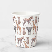 Safari Baby Animals Muster Pappbecher (Links)