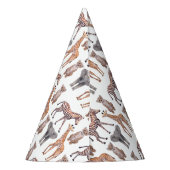 Safari Baby Animals Muster  Partyhütchen (Rückseite)