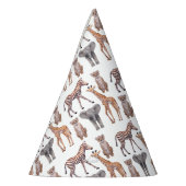 Safari Baby Animals Muster Partyhütchen (Links)