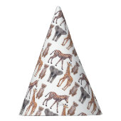 Safari Baby Animals Muster  Partyhütchen (Rechts)