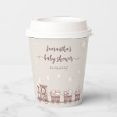 Safari Baby Animals Train Baby Dusche Pappbecher (Rückseite)