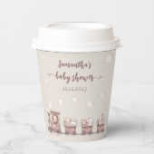 Safari Baby Animals Train Baby Dusche Pappbecher (Vorderseite)