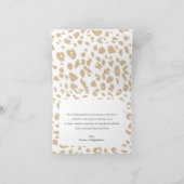 Safari Baby Animals Wild One Baby Boy Shower Dankeskarte (Innenseite)