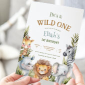 Safari Baby Animals Wild One Einladung