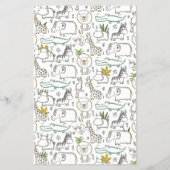 Safari Baby Bingo Game Flyer (Hinten)