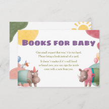 Safari Baby-Duschbücher für Babykarte