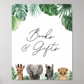 Safari Baby Duschbücher und Geschenke Zeichen Poster (Vorne)