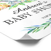 Safari Baby Dusche Begrüßungszeichen, Safari-Tiere Poster (Ecke)