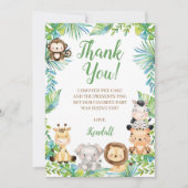 Safari Baby Dusche Danke Karte (Vorderseite)