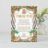 Safari Baby Dusche Danke Karte (Stehend Vorderseite)