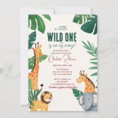 Safari Baby Dusche Einladung (Vorderseite)