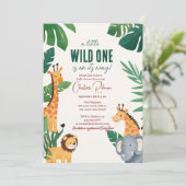 Safari Baby Dusche Einladung (Stehend Vorderseite)