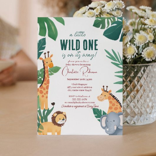 Safari Baby Dusche Einladung