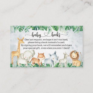 Safari Baby Dusche I Birthday Book Anfrage Begleitkarte
