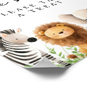 Safari Baby Dusche Leckerei Zeichen Poster (Ecke)