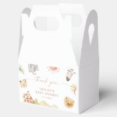 SAFARI Baby Dusche Party Geschenkschachtel (Geöffnet)