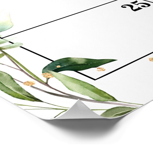 Safari Baby Dusche Ratschlag Fälliges Datum Kalend Poster (Ecke)