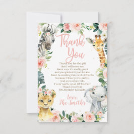 Safari Baby Dusche Vielen Dank Karten für einen Ju