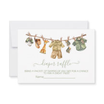 Safari Baby Dusche Wäscheleine Windelwulstkarten