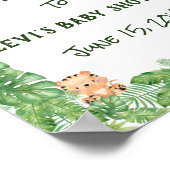 Safari Baby Dusche Willkommen Poster (Ecke)