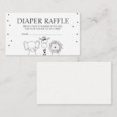 Safari Baby Dusche Windelwaschmaschine Jungle Card Begleitkarte (Vorne/Hinten)