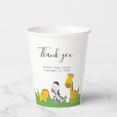 Safari Baby Duwer Niedliche Jungle Tiere neutral Pappbecher (Vorderseite)