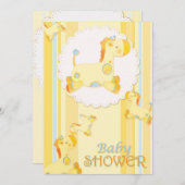 Safari Baby Giraffe Baby Dusche Einladung (Vorne/Hinten)