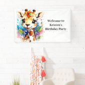 Safari Baby Giraffe Custom Geburtstag Banner (Insitu)