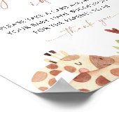 SAFARI Baby Name Ideas Game Sign Poster (Ecke)