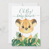 Safari Baby Neutrale Einladung (Rückseite)