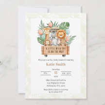 Safari-Baby-Party-Einladung - Ein kleiner Wilder