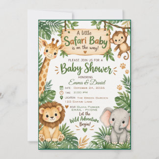 Safari-Baby-Party-Einladung Einladung