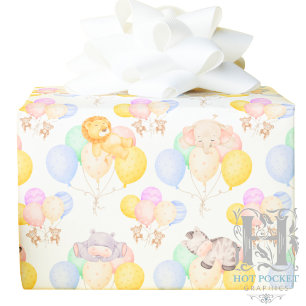 Safari-Baby-Party-Geschenkpapier Geschenkpapier