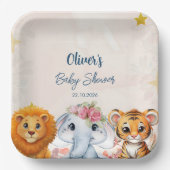 Safari-Baby-Party Pappteller (Vorderseite)
