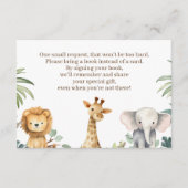Safari Baby Showbuchkarte Begleitkarte (Vorderseite)