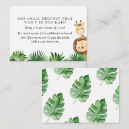 Safari Baby Showbuchkarte Begleitkarte