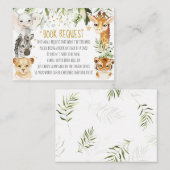 Safari Baby Showbuchkarte Begleitkarte (Vorne/Hinten)