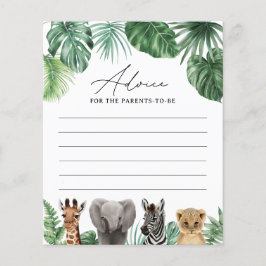 Safari Baby Shower Advice Card